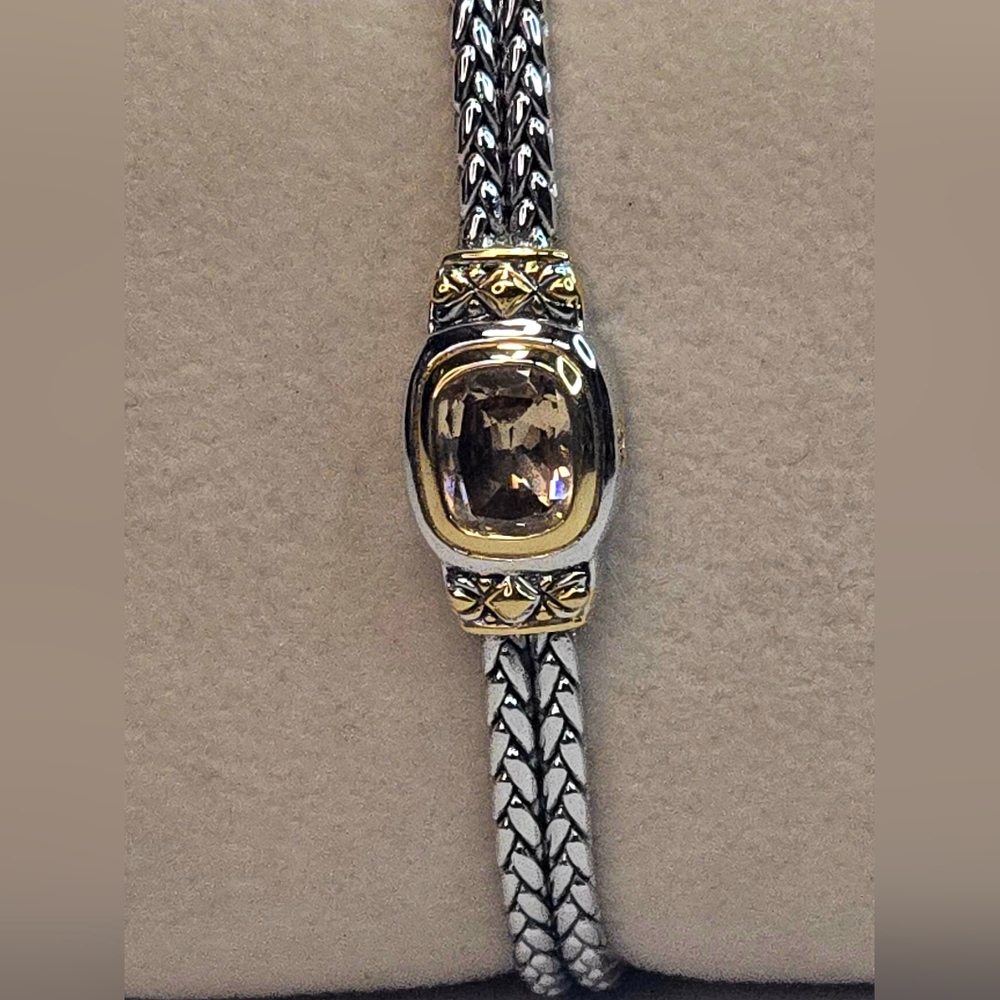 John Medeiros Sophisticated Silver and Gold Women's Bracelet - Picture 2 of 11